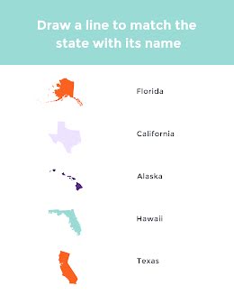 Matching States - Worksheet item