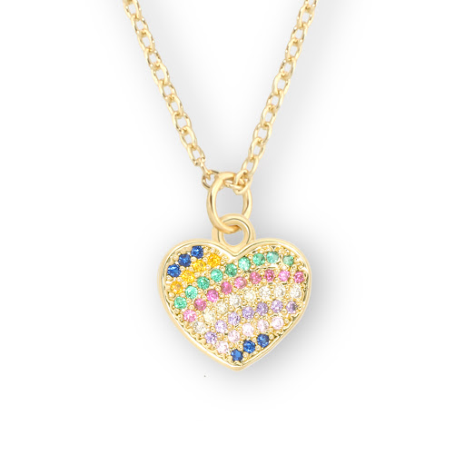 Title 11, Copper Plated Gold Zircon Extended Chain Neckla...