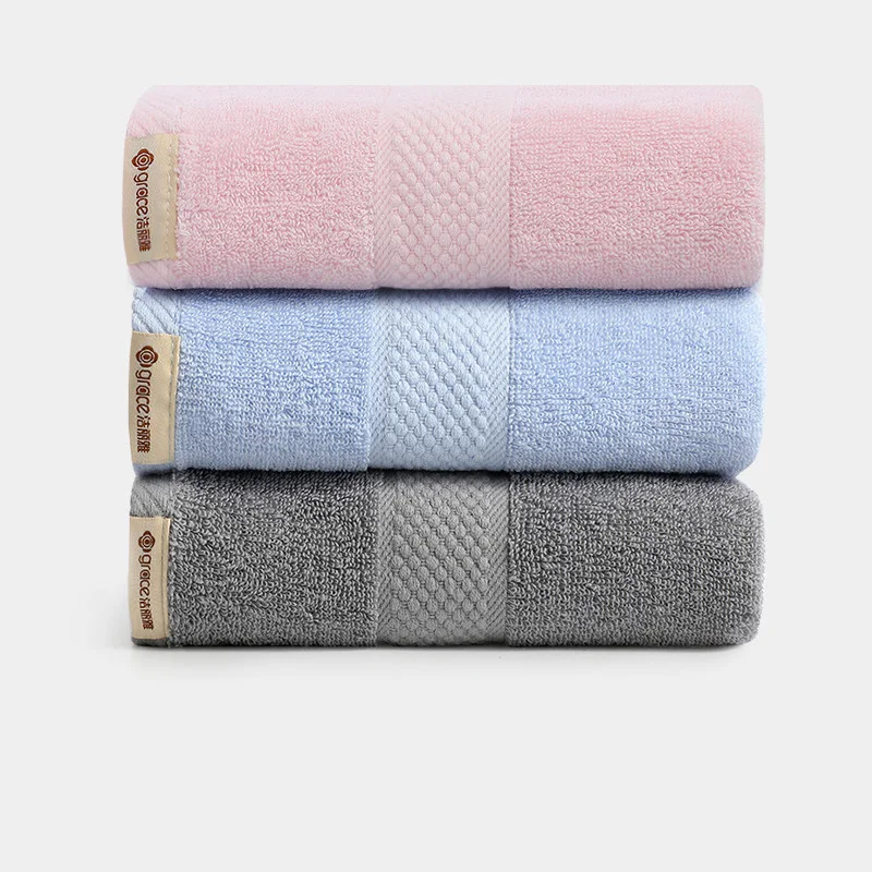 Lot de 3 serviettes en coton à fibres longues Jieliya Xinjiang. Douces, absorbantes et durables. Profitez d'un confort luxueux au quotidien.