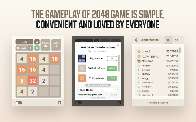 2048 8x8 - Play Free Online 2048 8 by 8 Math Game