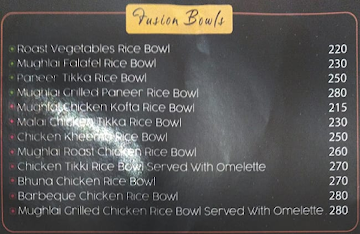 The Good Bowl menu 