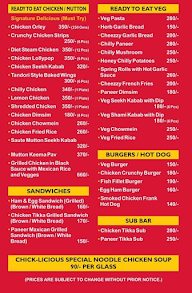 Chick - Licious menu 2