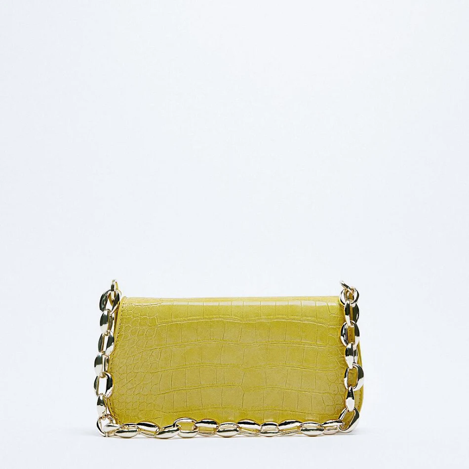 Bolsa Mini de Ombro Único com Corrente – Perfeita para usar sob o braço, ideal para transportar seus itens essenciais com elegância.