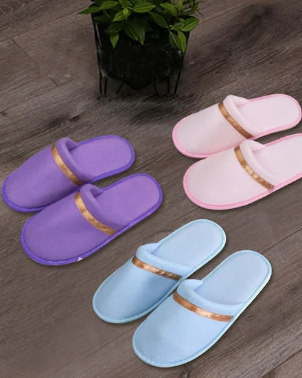 1Pair Disposable Winter Slipper Men Women Hotel Home Slip... - 1