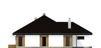 Kalandra II z garażem 1-st. A - Elewacja tylna