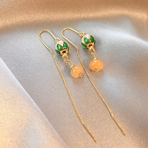Title 3, Womens Long Tassel Stud Earrings Retro Style A...