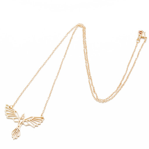 Title 8, Hollow Bird Pendant Necklace