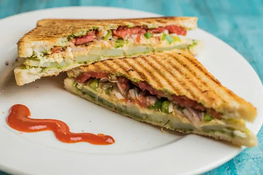 Vegetable Cheese Paneer Toast Sandwich