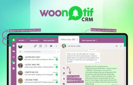 WooNotif CRM small promo image