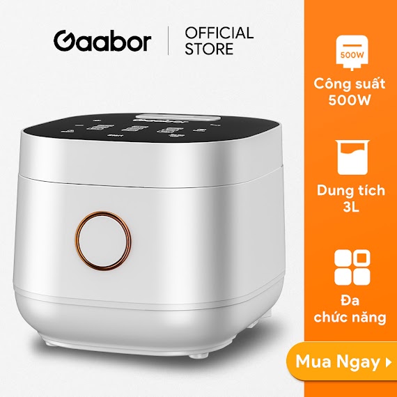 Nồi Cơm Điện Tử Gaabor Gr - S30B Lòng Nồi 1.2L Hẹn Trước 24H, 9 Chế Độ Nấu - Hàng Chính Hãng