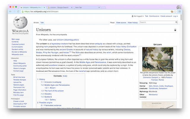 Unicorn Theme chrome extension