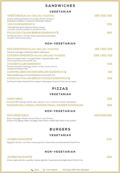 Navya menu 