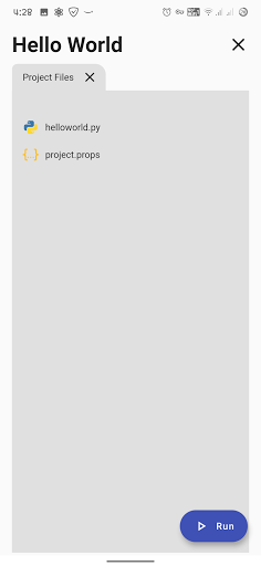 Screenshot Python IDE Mobile for Python 3