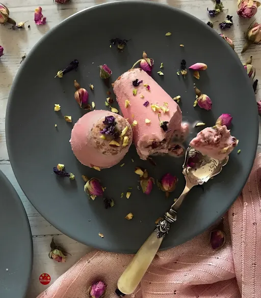 Pista Rose Petal Kulfi Roll