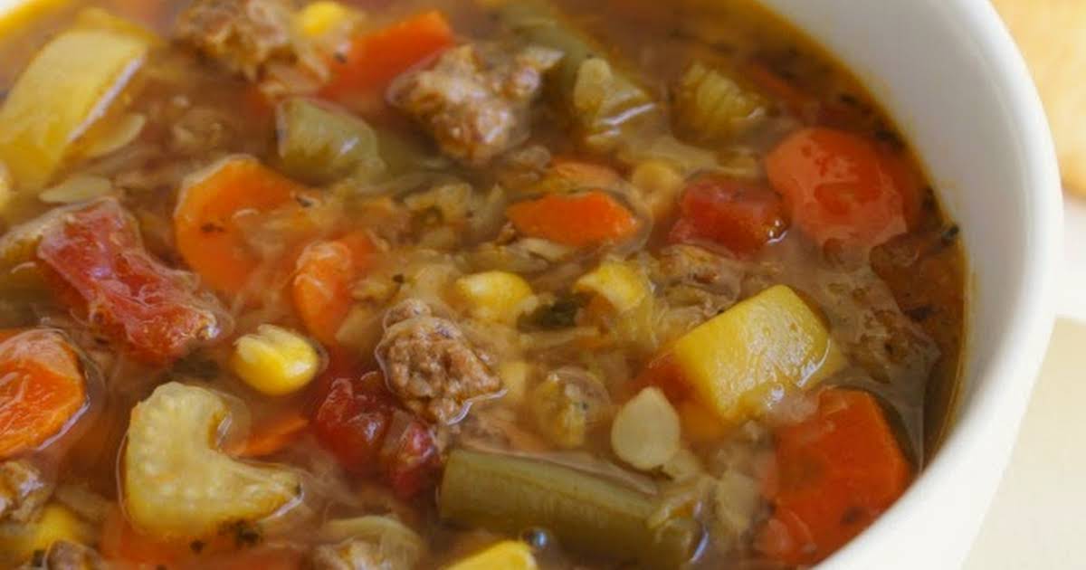 10 Best Vegetable Beef Soup Crock Pot with Cabbage Recipes | Yummly