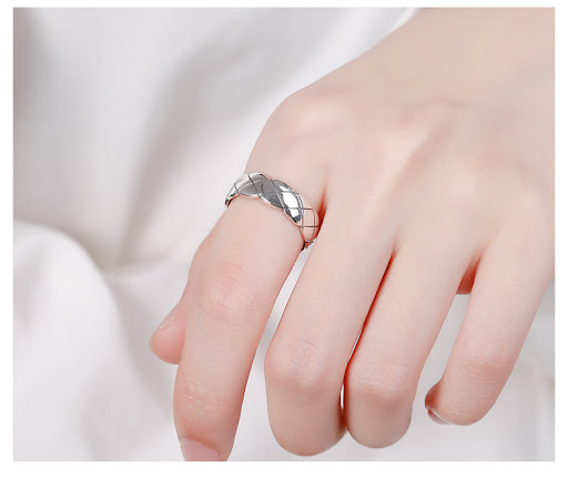 Title 7, S925 Sterling Silver Ring for Men, Trendy Diamo...