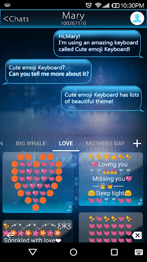 Rain Glass Emoji Keyboard Skin