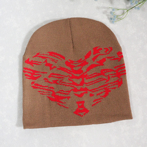 Title 2, Flow Heart-shaped Skull Y2g Jacquard Knitted Ha...