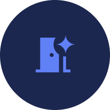 Symbol: Türklingel mit Sternsymbol, das Automatisierung darstellt