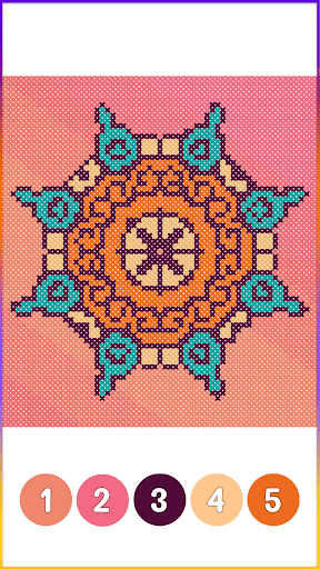 Screenshot Mandala Cross Stitch Coloring