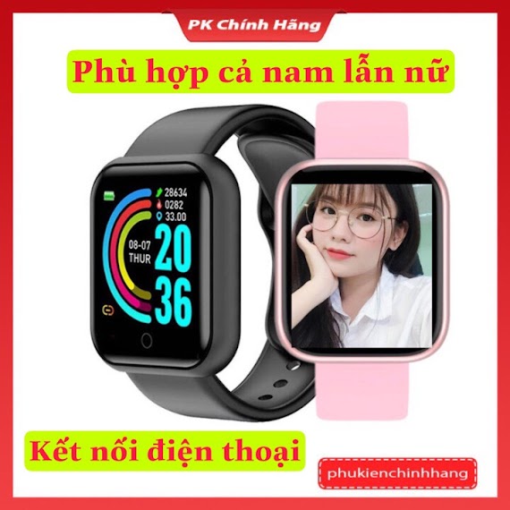 Đồng Hồ Thông Minh Y68 Kết Nối Điện Thoại Thay Hình Nền, Phù Hợp Cả Nam Và Nữ, Bảo Hành 12 Tháng