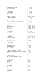 Mitra's Handi menu 2