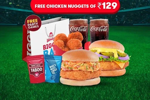 Free Nuggets + Crispy Chicken & Mexican Cheese Chicken + 2 Coke