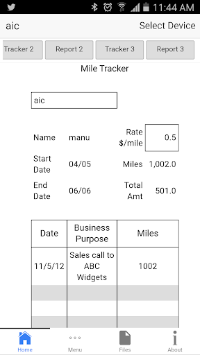 Mile Tracker