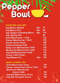 Pepper Bowl menu 1