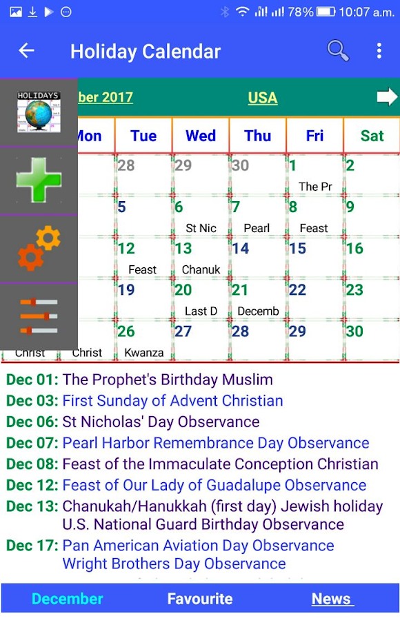 Holiday Calendar Free Android Apps on Google Play