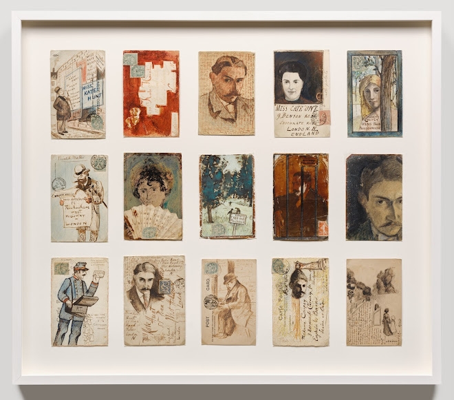 <p>
	<strong>L&eacute;on Coupey</strong> (1864-1925)<br />
	<strong>Fifteen Postcards </strong><br />
	Ink, wash, graphite and crayon on card<br />
	23 &frac12; x 27 inches framed<br />
	Collection Holly Coupey, Toronto, Canada<br />
	Set 5<br />
	&nbsp;</p>
