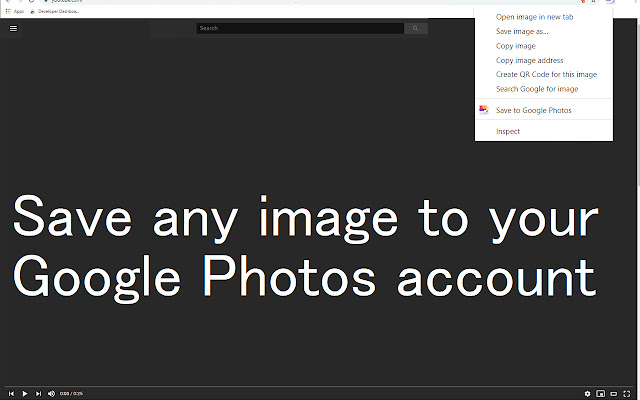 Save Image To Google Photos chrome extension