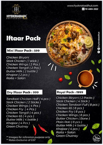 Afzal's Hyderabad Biryani Hub menu 