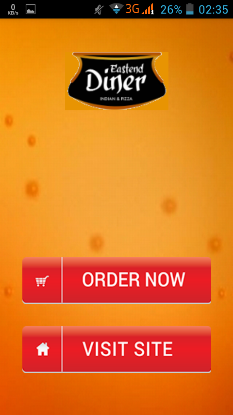 Android application Eastend Diner screenshort