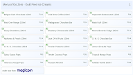 Go Zero - Guilt Free Ice Creams menu 1