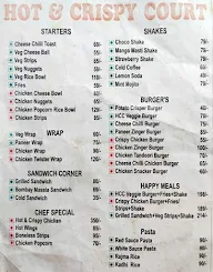 Hot & Crispy Court menu 1