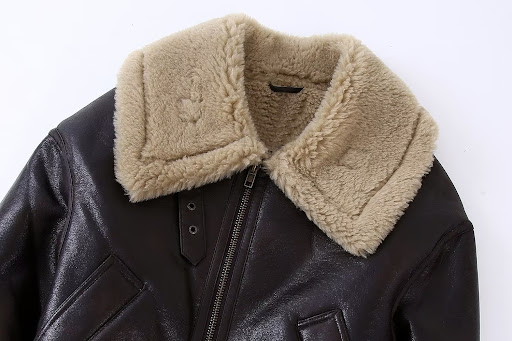Title 10, Womens Casual Fur Brown Double-sided Short Coa...