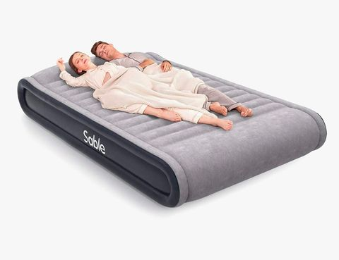 Use a heavy duty air bed to avoid losing air overnight due to excessive weight
