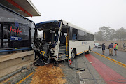 A Metrobus collided with a Sun Malti Trios Coaches bus early on Tuesday morning. 