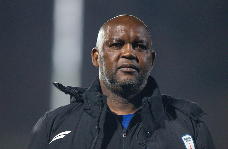 Pitso Mosimane during an Abha Club training session.