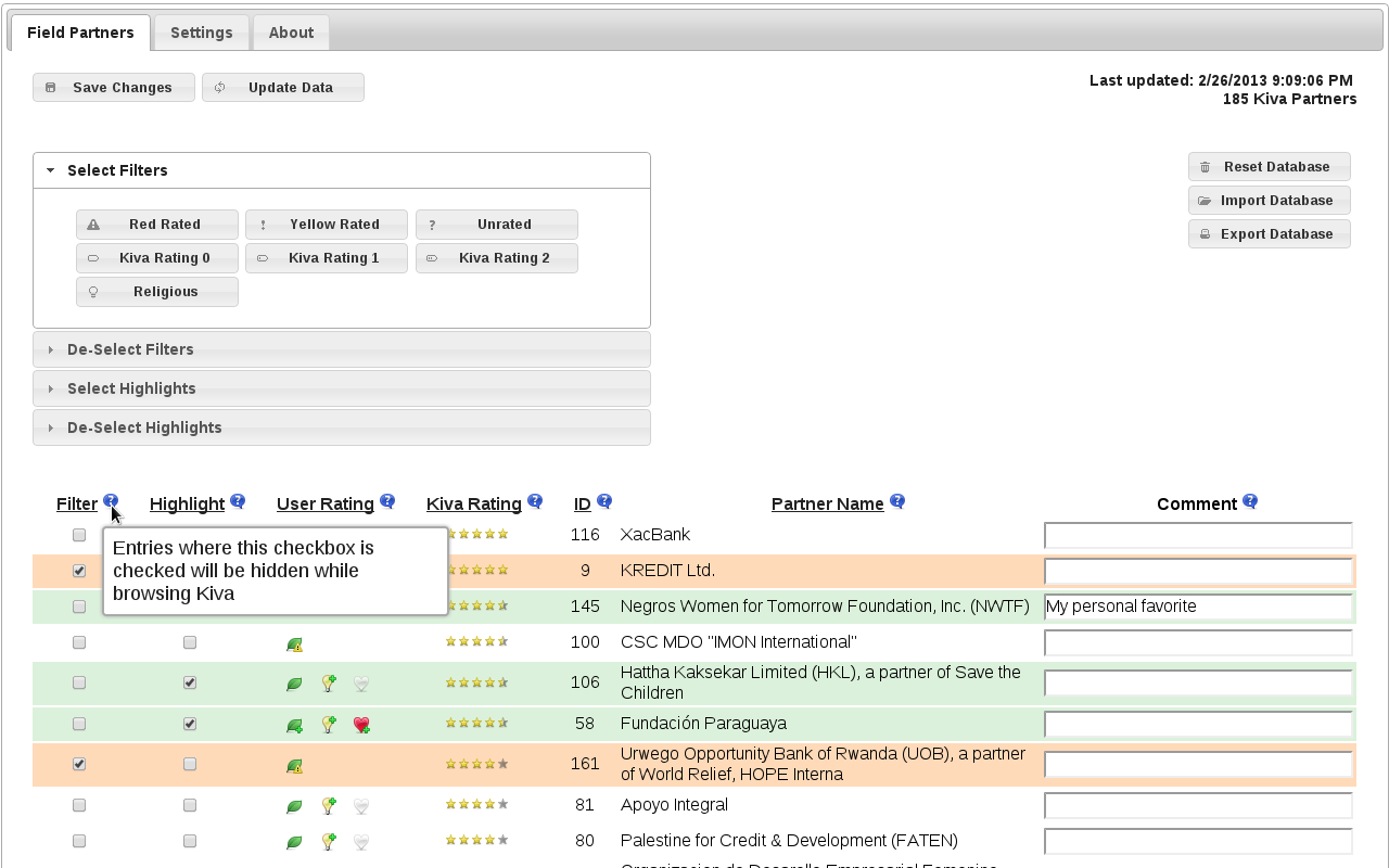 MFI Filter for Kiva Preview image 1