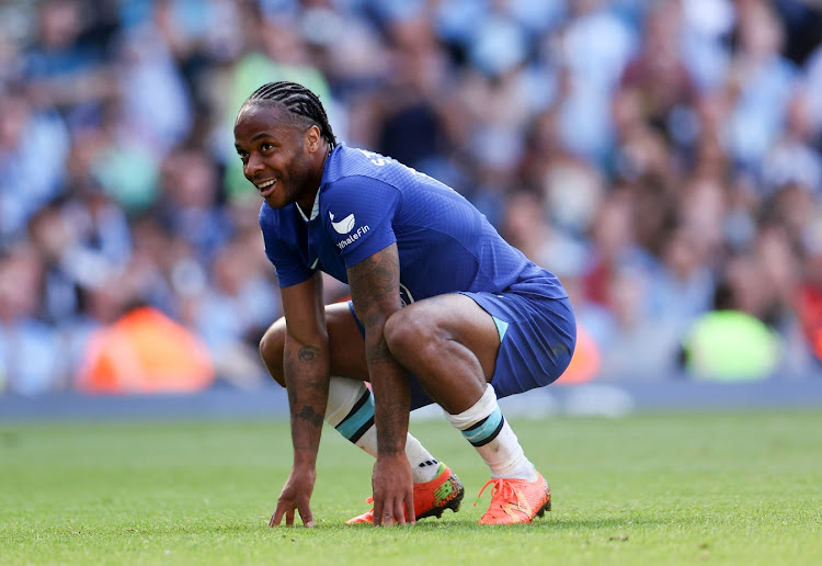 Raheem Sterling of Chelsea during their Premier League match against Manchester City at Etihad Stadium in Manchester on May 21 2023.