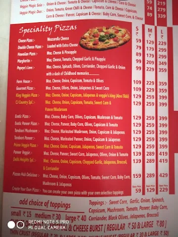 Chizzeria Junkies menu 