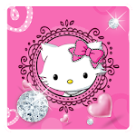 Cover Image of Télécharger Diamond Cute Cat Keyboard Theme 6.4.28 APK