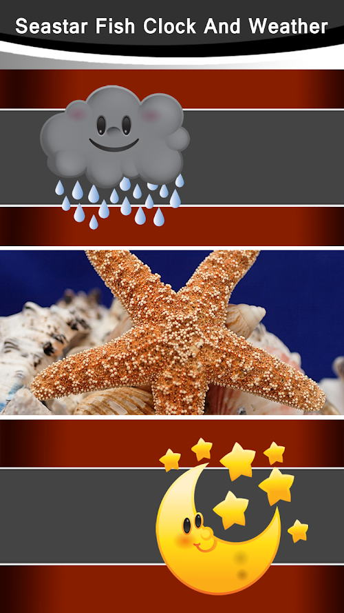 Android application Seastar Fish Clock And Weather screenshort