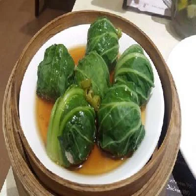 Bok Choy Wrapped Chicken Dimsum (6 Pcs)