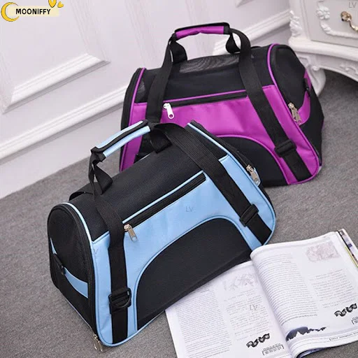 Dog Bags Portable Dog Carrier Bag Mesh Breathable Carrier Bags for Small Dogs Foldable Cats Handbag Travel Pet Bag Trans