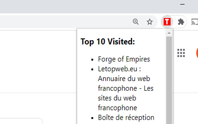 Top Sites chrome extension