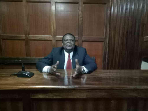 Sirisia MP John Waluke as pictured at Milimani Law Courts on August 2, 2018. /ANNETTE WAMBULWA