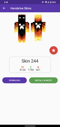 Screenshot Herobrine Skins